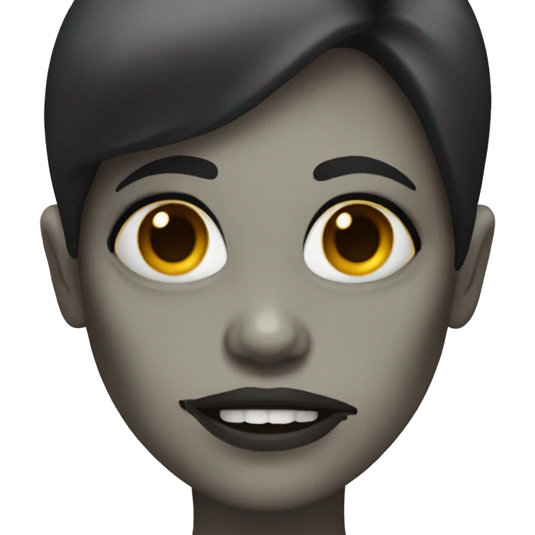 zombie woman with dark hair emoji