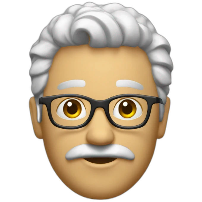 Estátua de um homem dotado que bate uma emoji