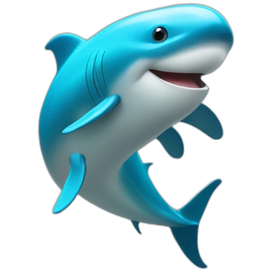 Dauphin in the aqua emoji