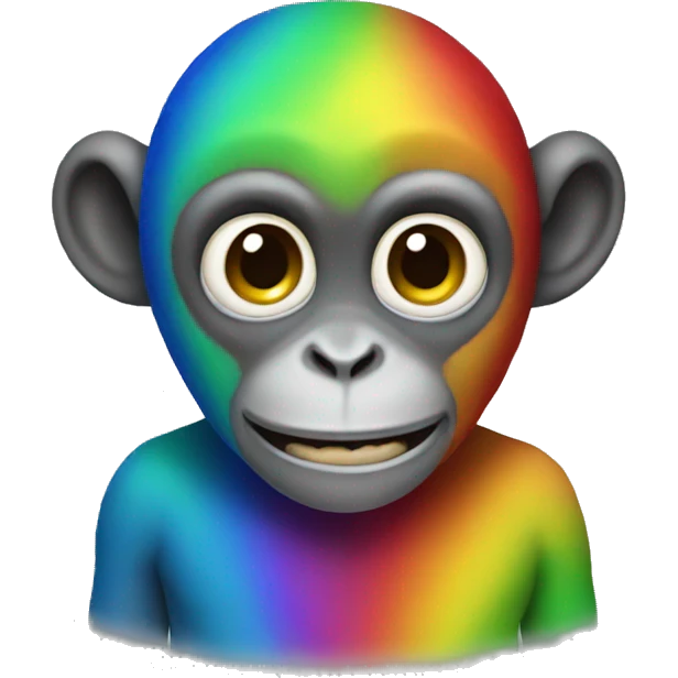 Rainbow monkey emoji