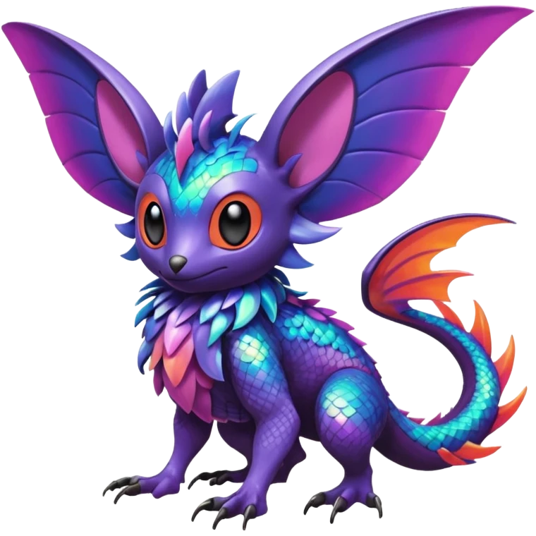  exotic tropical cyber-Noibat-Trico-Fakémon-Pokémon-Vernid-creature emoji