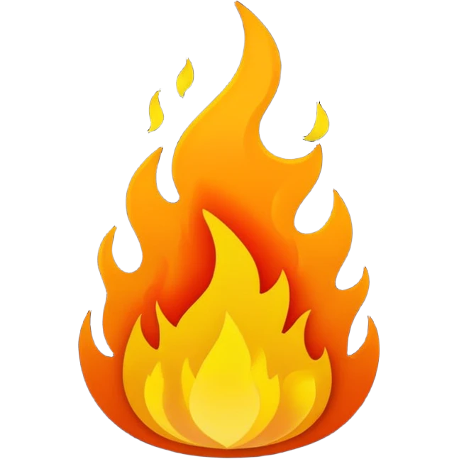 Schreiben mit feuer emoji