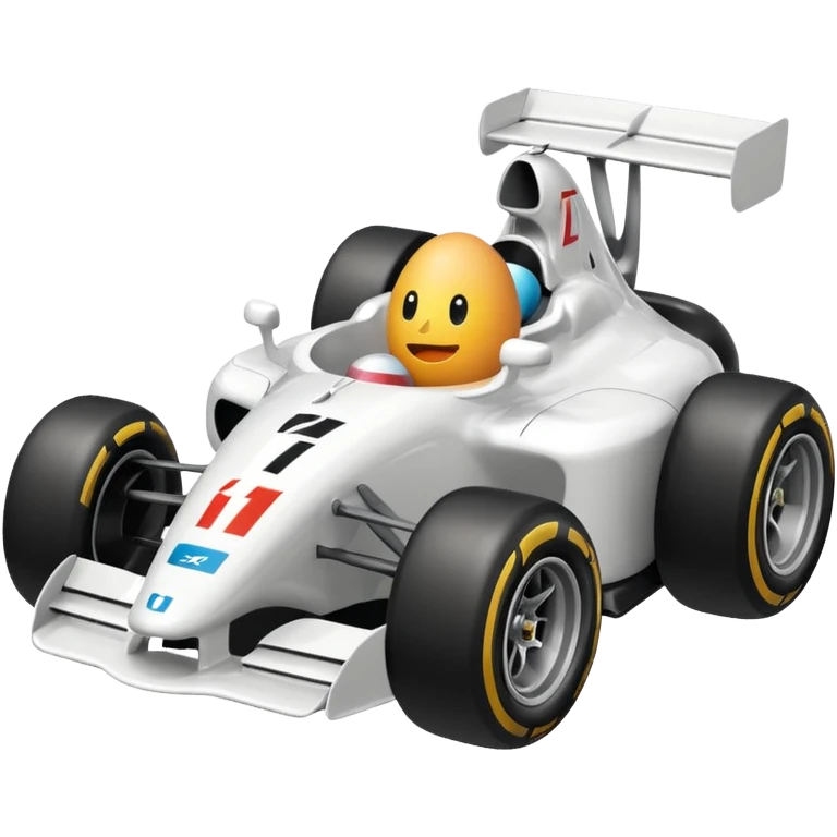 Egg in formula 1 car emoji