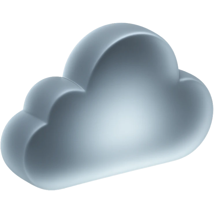 a cloud in matte glass style emoji