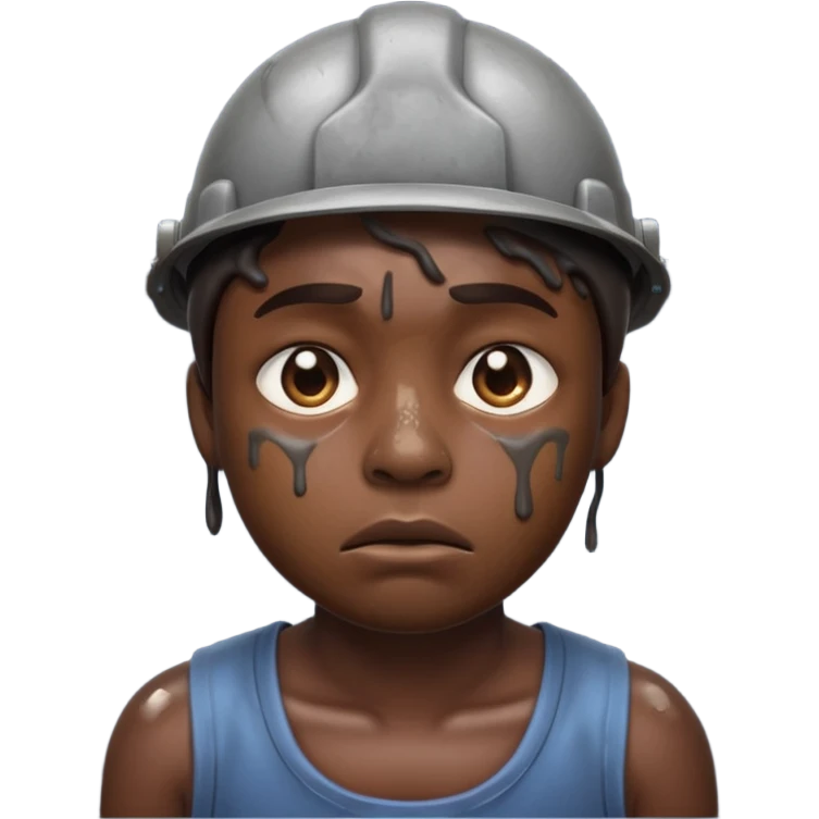 Emoji portrait of a mine slave emoji