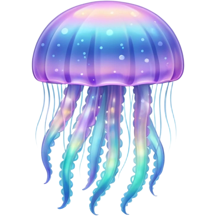 dreamy pastel jellyfish with sparkles emoji