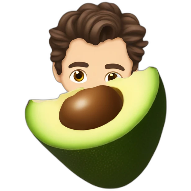 harry styles eating an avocado emoji