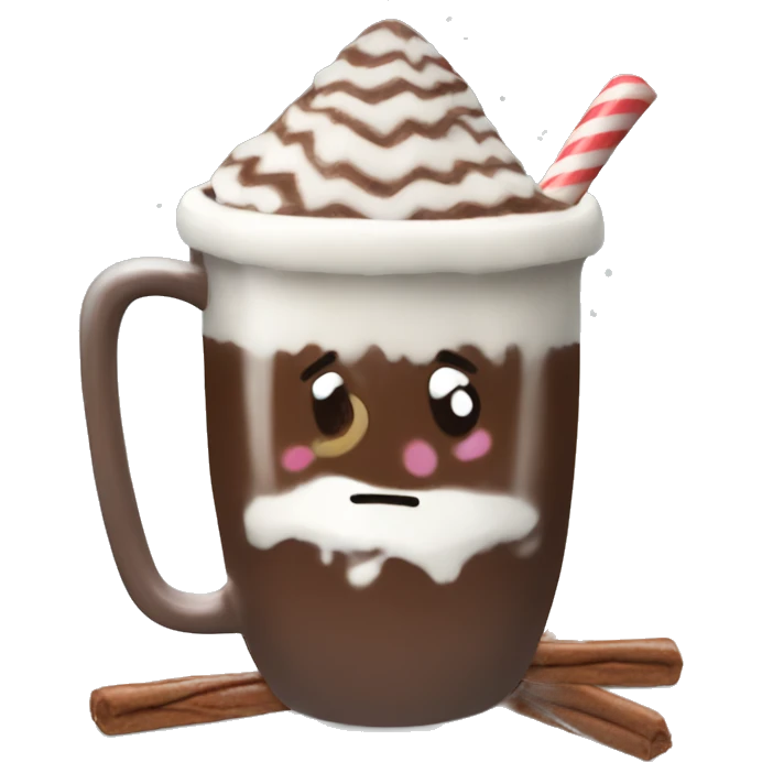 Festive hot chocolate emoji
