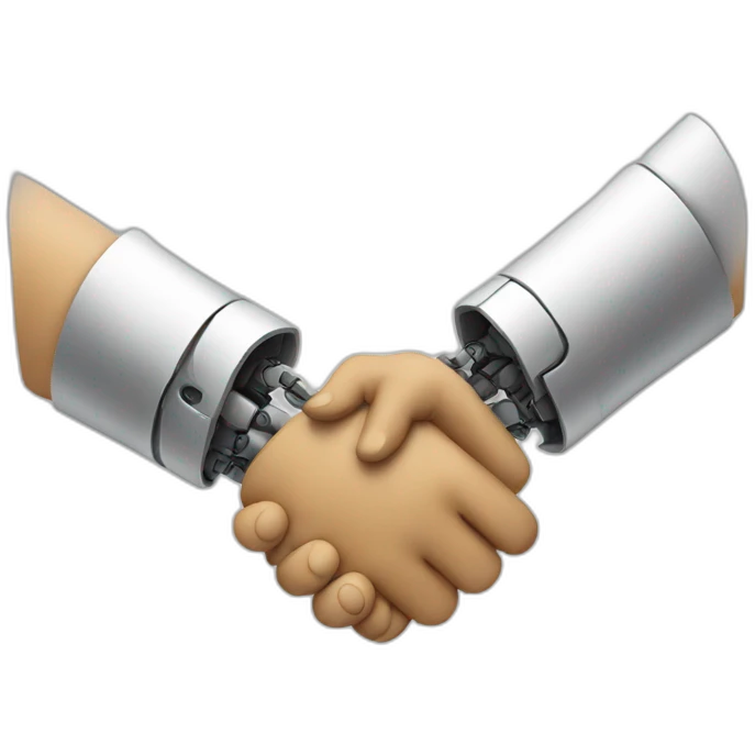 human and robot handshake emoji