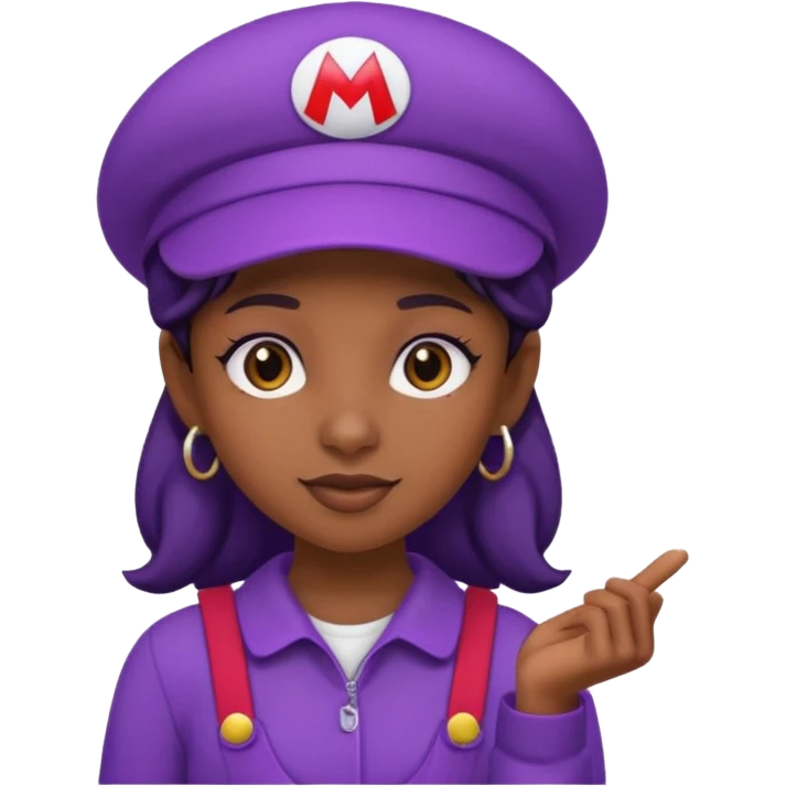 purple mario black girl emoji