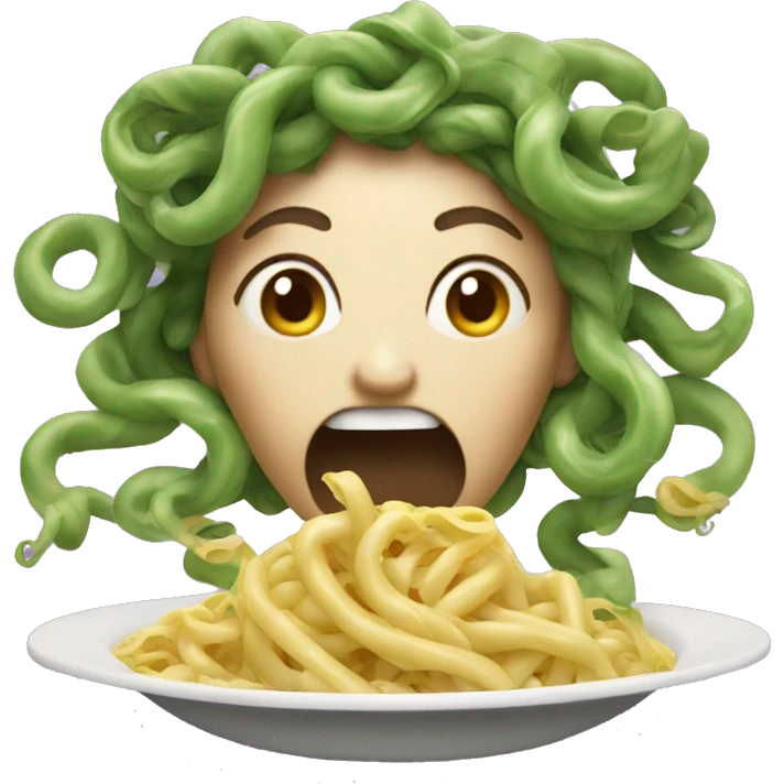 medusa eating pasta emoji