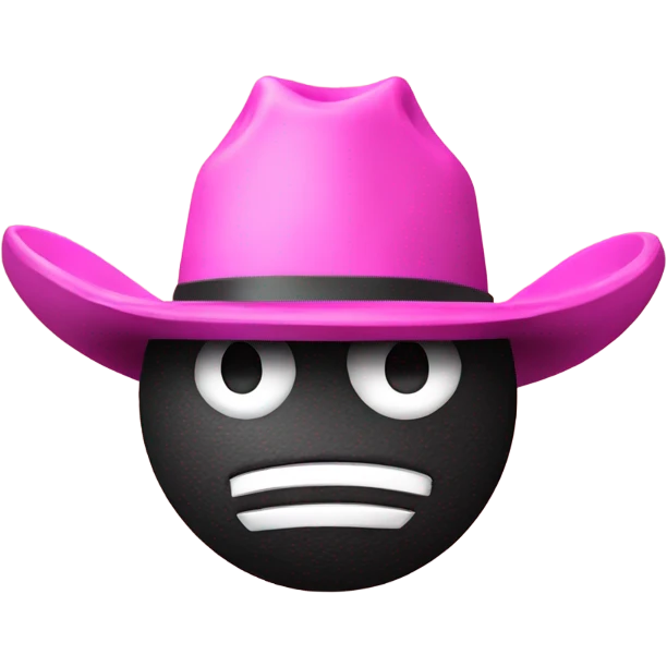 Dico ball with pink cowboy hat emoji