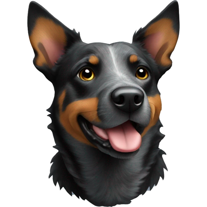 Black cattle dog emoji
