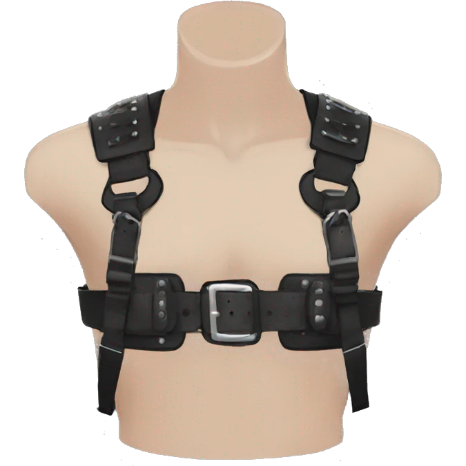 Anthro Punk Fursona Chest Harness  emoji