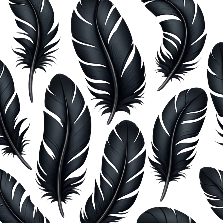 Black feathers emoji