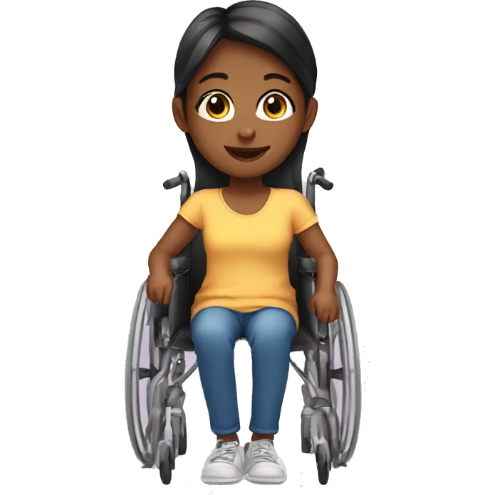Girl Kid in wheelchair  emoji