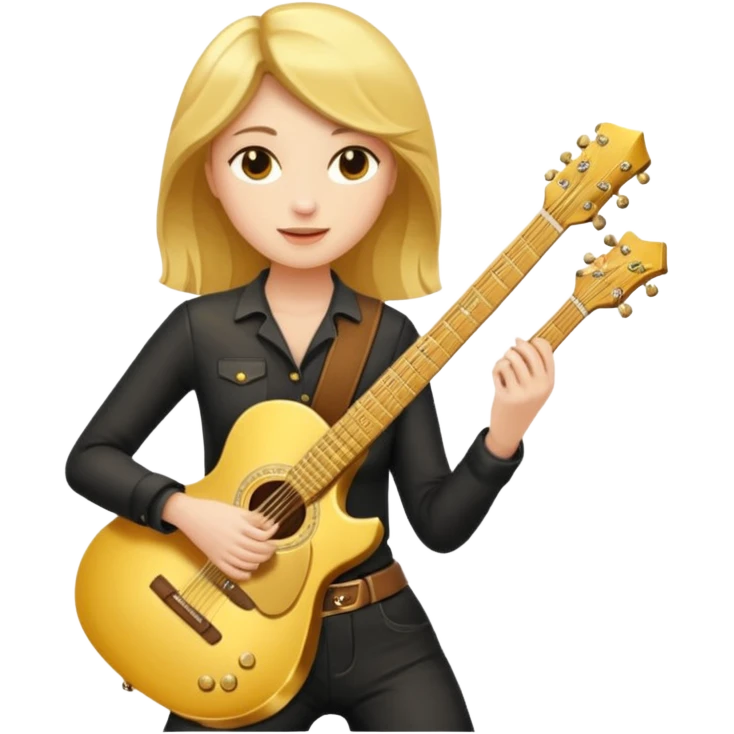 golden female guitarist emoji
