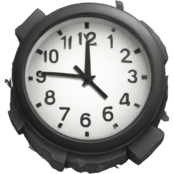 A broken clock emoji