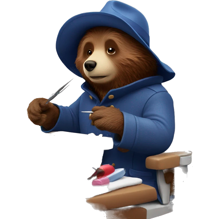 Paddington getting manicure emoji