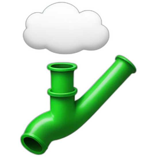 green pipe with white thought bubble emoji