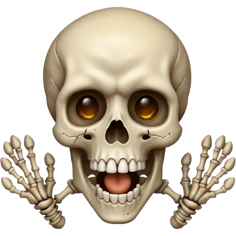 Raging skeleton emoji