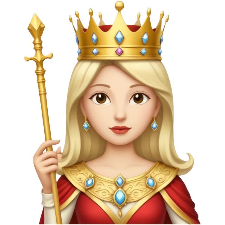 Solitaire card queen emoji