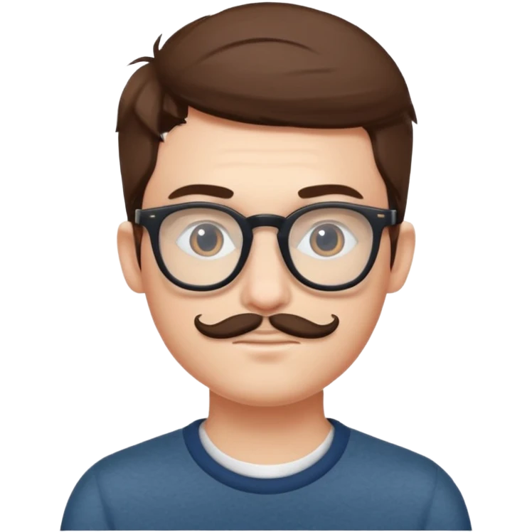 Hipster eyeglass emoji