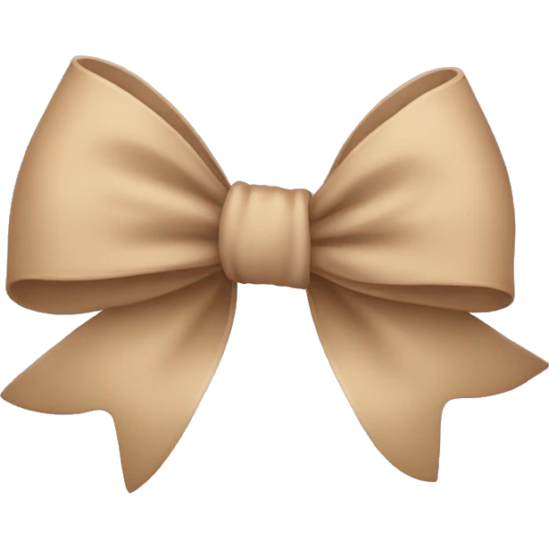 beige bow  emoji