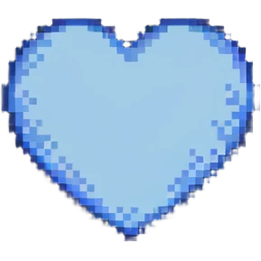 heart pixel art with a small highlight in the corner emoji