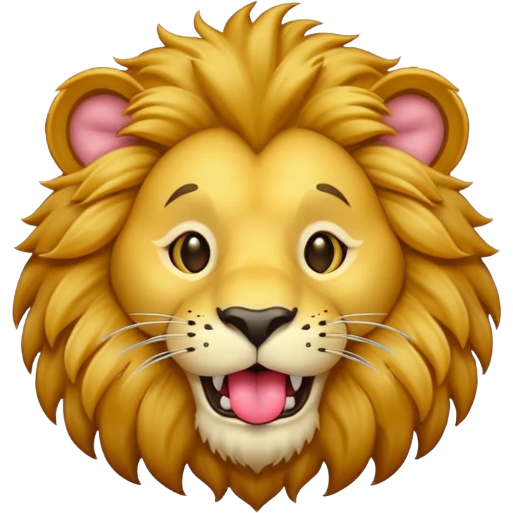lion emoji with tongue stuck out emoji