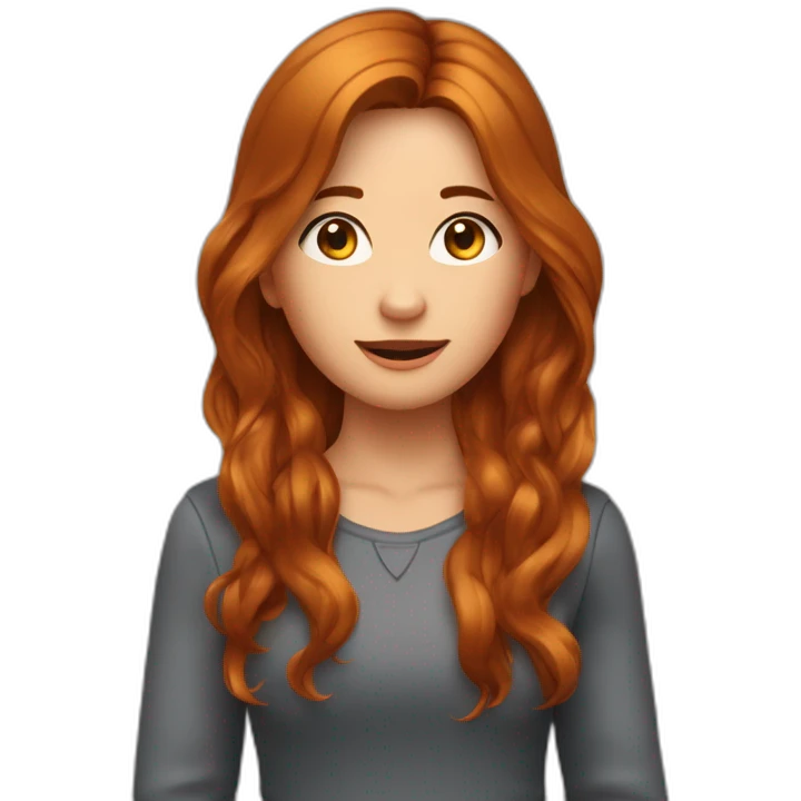 trouble de filles une brune aux cheveux longs une aux cheveux roux foncés assez courts et une aux cheveux châtains longs  emoji