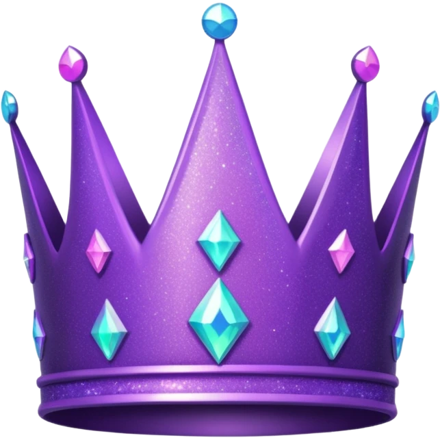 Purple Glitter Crown emoji