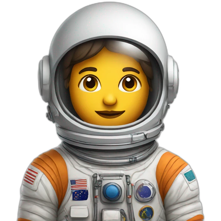 Astronaut In Indian Colours emoji