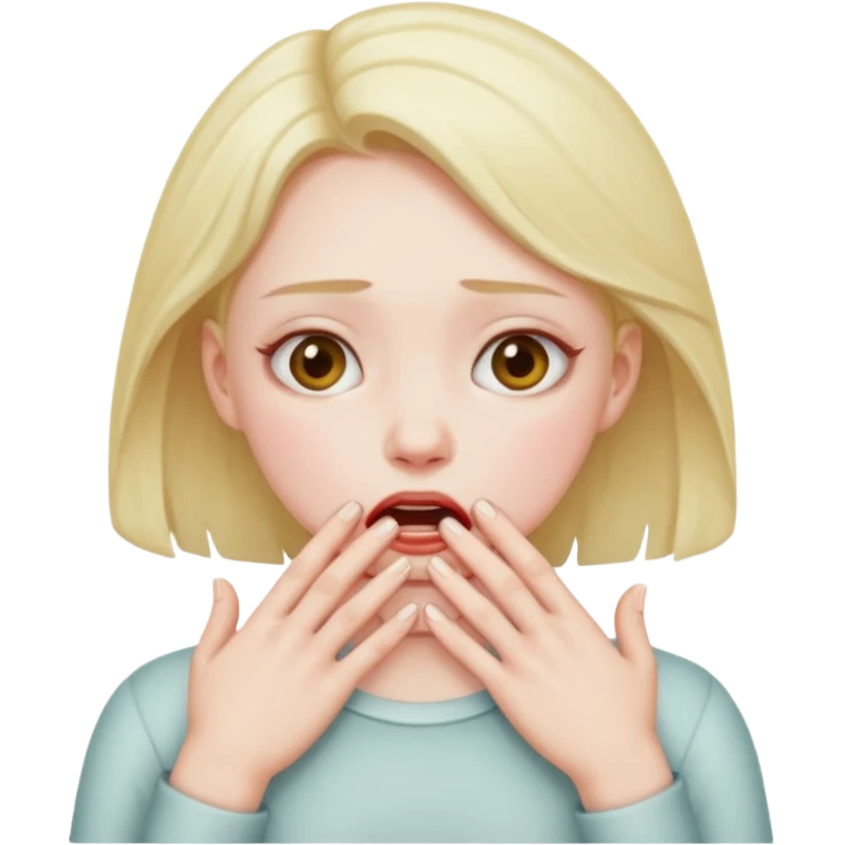 A girl hands choking her self  emoji