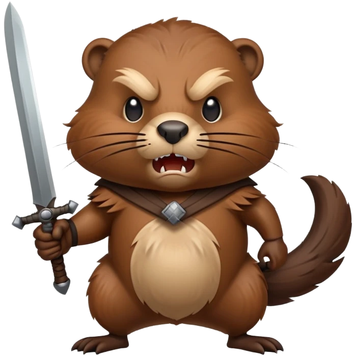 beaver with a weapon emoji