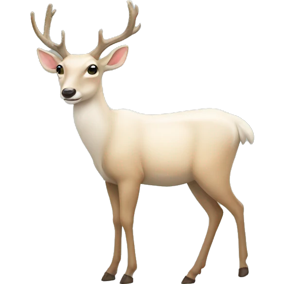 White male deer emoji