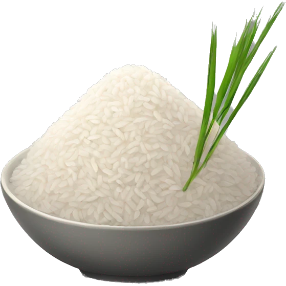 Still life rice on gray emoji
