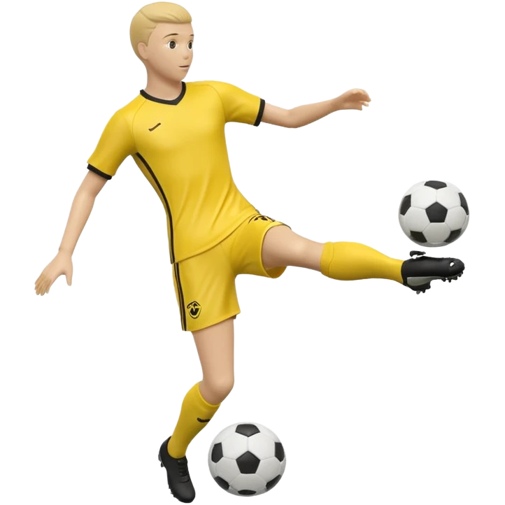 create an emoji of a yellow soccer free kick mannequin - it should just be a piece of soccer equipment emoji