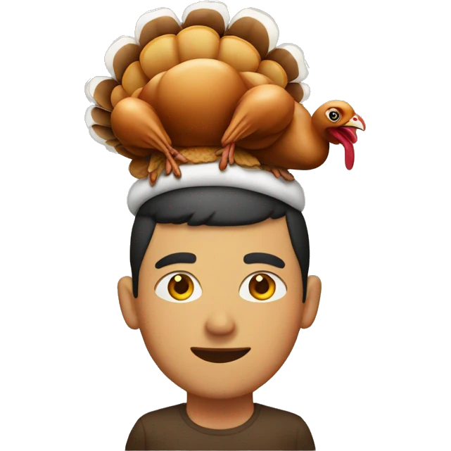 Person with turkey on their head emoji