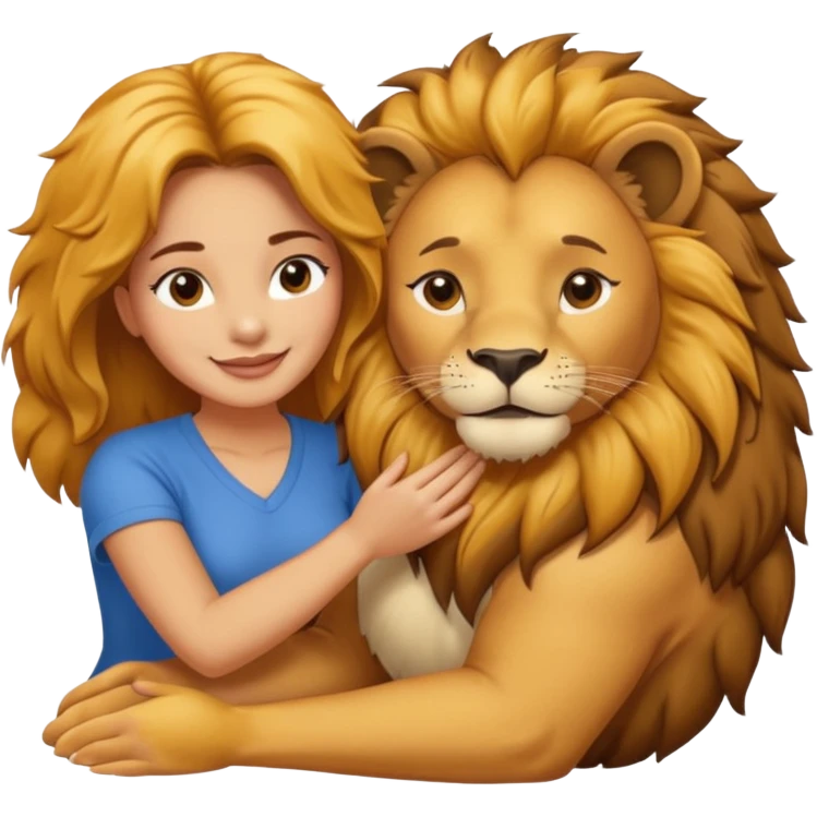 Gata masajeando a leon emoji