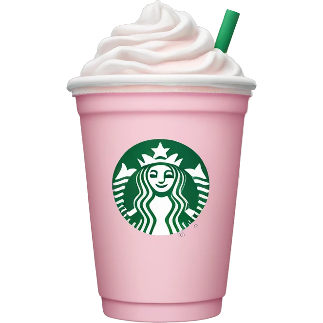 light pink starbucks drink with no foam emoji