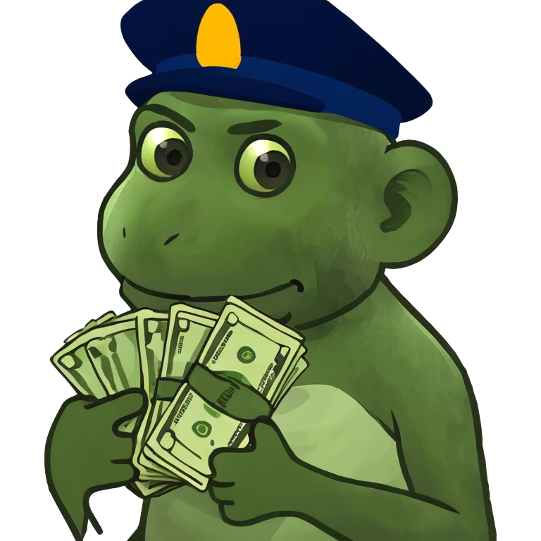 Monkey with money emoji