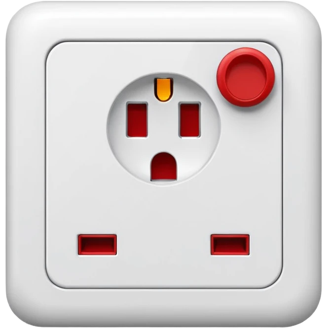 Plug socket with button emoji