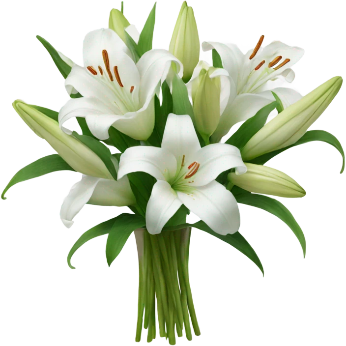 bouquet of white lilies  emoji