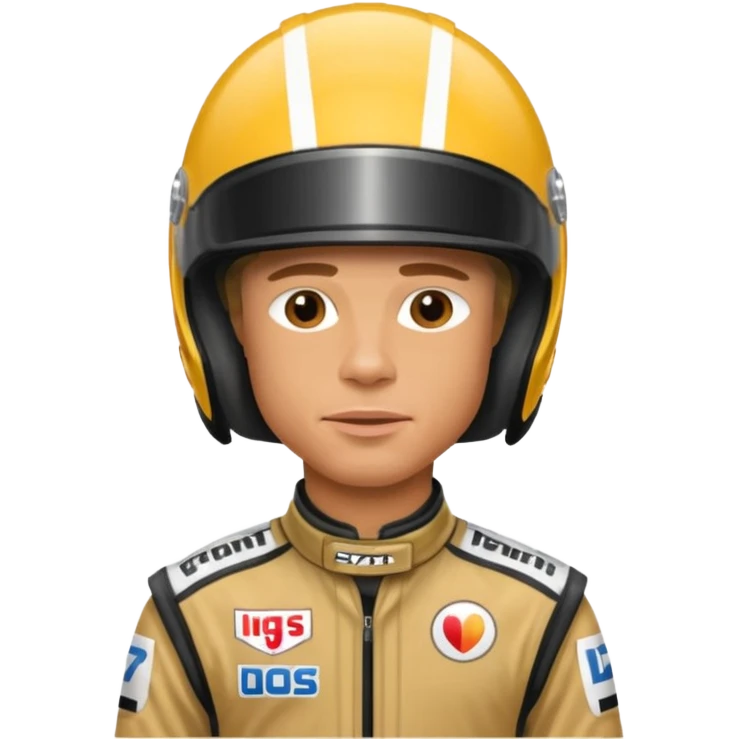 brad pitt from f1 movie in racing suit emoji