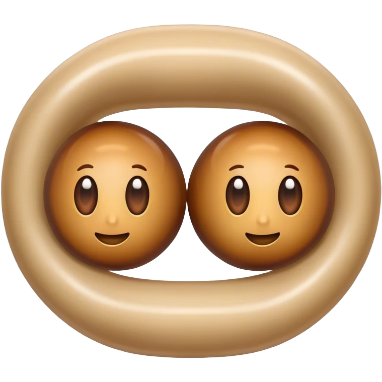 curved beige tube with two large orbs at the base emoji