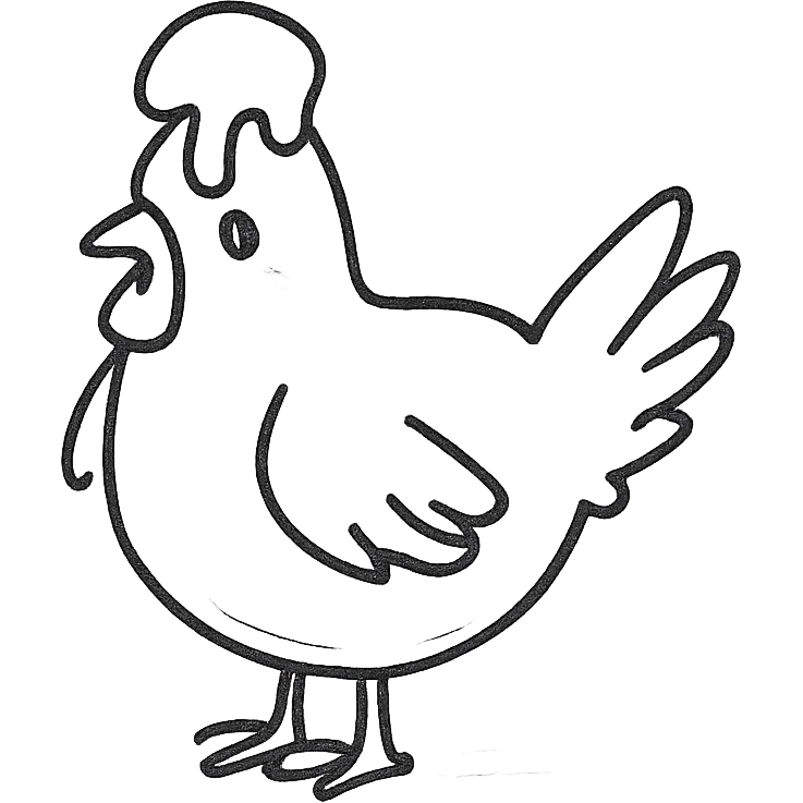 Make the butter on the chicken's head melting, in hand drawn style, keep the background as in original. emoji