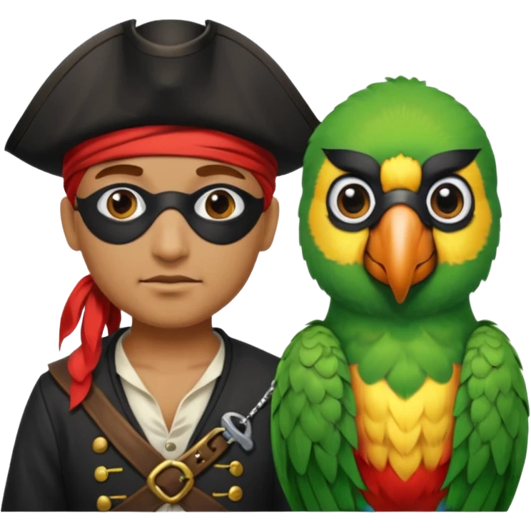 pirate and parrot emoji