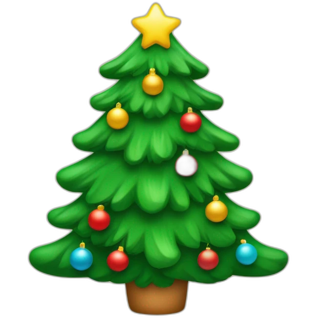 Un sapin de Noël décoré de pulls emoji