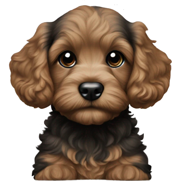 Cavapoo puppy black emoji